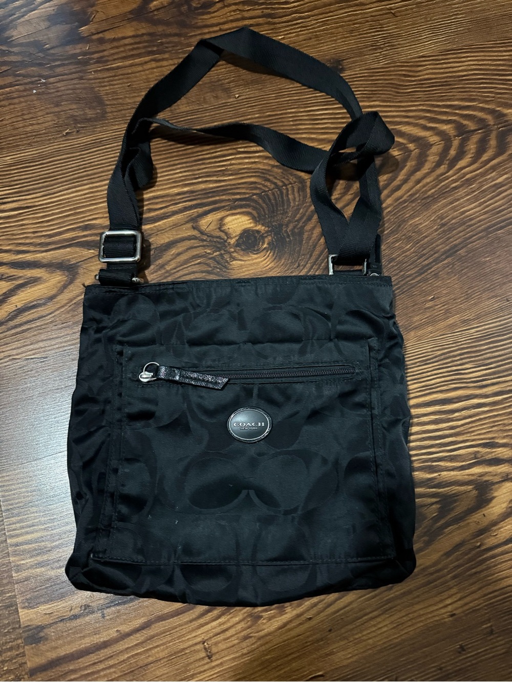 Coach Black Nylon Messenger Crossbody Bag